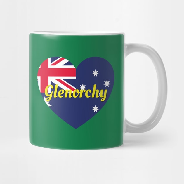 Glenorchy TAS Australia Australian Flag Heart by DPattonPD
